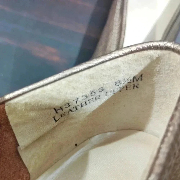 Ros Hommerson Leather Moccasins Gold Buckle Moc Loafer Slip-on Shoes 8.5 - Picture 11 of 12